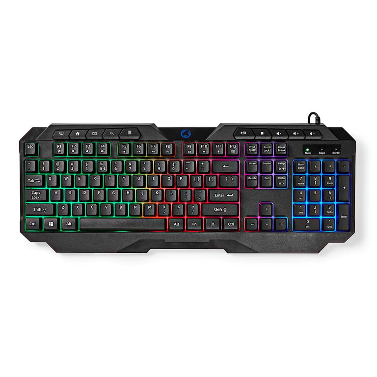 Nedis Gkbd110bkus Clavier Gaming Usb Qwerty Us International