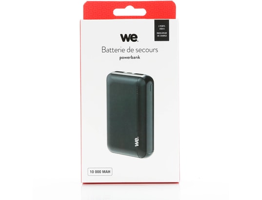 Batterie de secours WE Power Bank 10 000 mAh 2 ports USB A coloris Neuf - vue 2