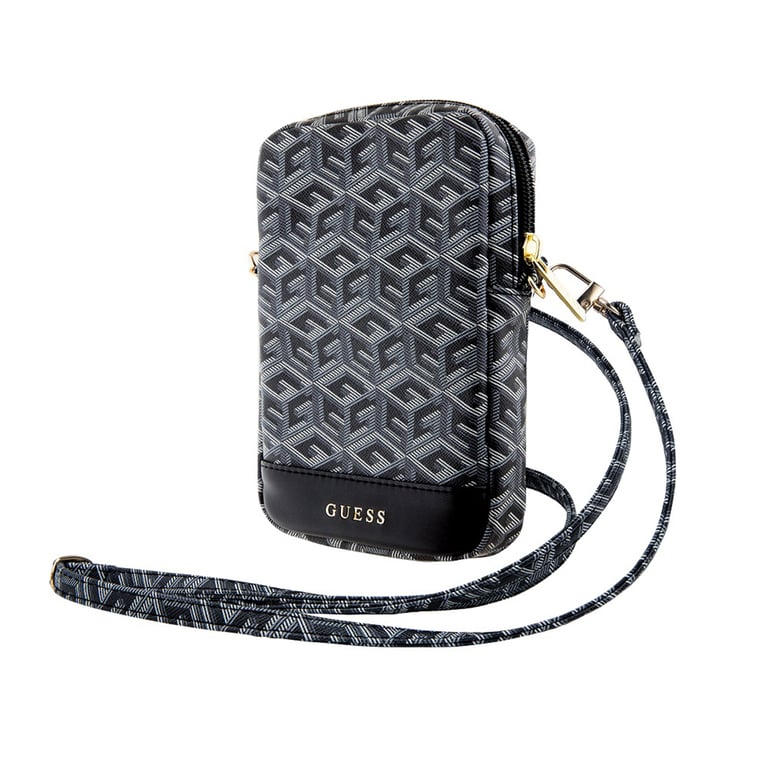 Guess Sac à Bandoulière pour Téléphone Zippé Motif G Cube avec Logo en Métal Noir - vue 4