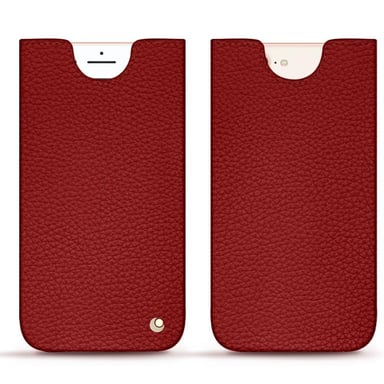 Pochette cuir Apple iPhone 8 Plus -  - Rouge - Cuir grainé