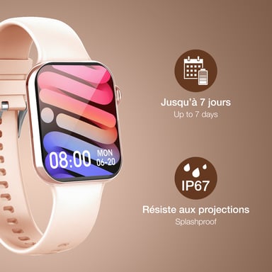 Montre connectée Square Or Rose Bigben