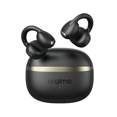 Auricolari Aperti Wireless oraimo OpenSnap: Autonomia 26h, Bassi Potenti HavyBass™ e Design Clip-On Confortevole -  IPX4- Graphite