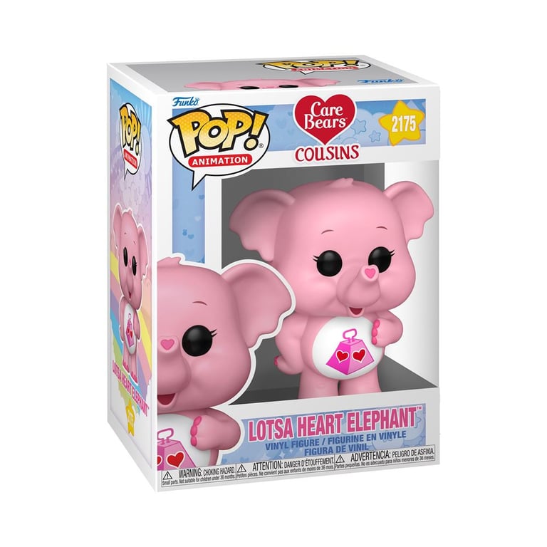 Figurine Funko Pop Animation Care Bears Cousins Lotsa Heart Elephant - vue 3