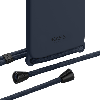 Custodia a tracolla in morbido silicone gel per Apple iPhone 12 Pro Max, Oxford Blue