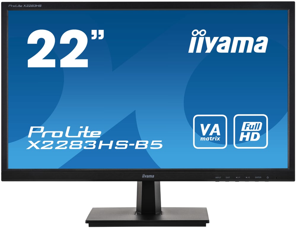 Iiyama Prolite X2283Hs-B5 Écran Plat De PC 54,6 Cm (21.5 ) 1920 X 1080 Pixels Full Hd Led Noir - Très Bon État