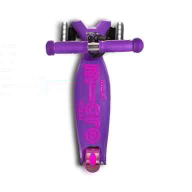 Maxi Micro Deluxe Scooter LED morado para niños de 5 a 12 años