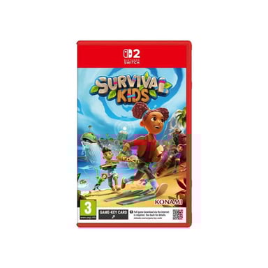 Jeu Nintendo Switch 2 Konami Survival Kids Aventure Coopératif 1-4 joueurs GAME-KEY CARD Bleu/Turquoise/Sable/Vert/Rouge