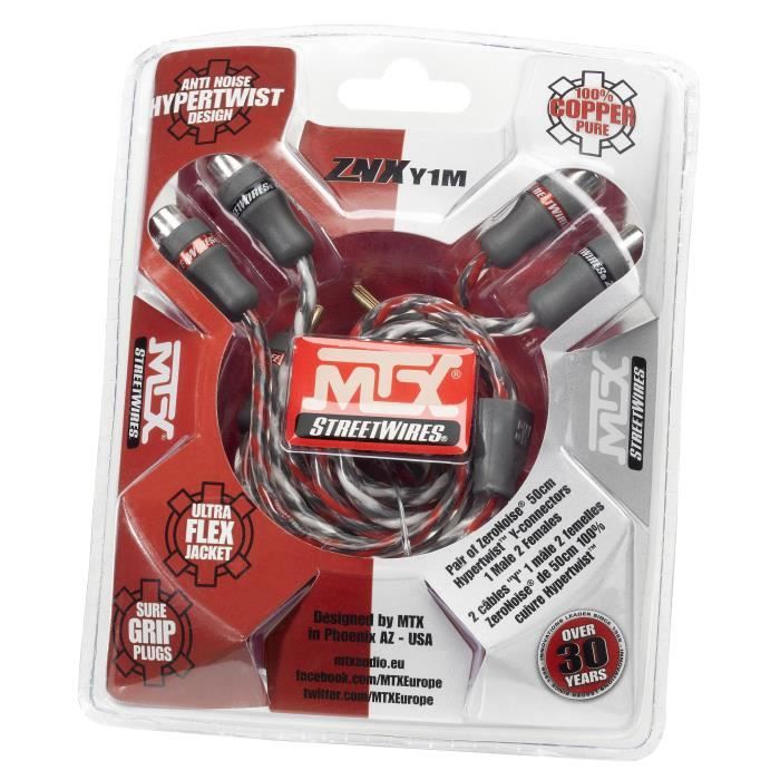 MTX Câble RCA Y StreetWires ZNXY1M 1 Mâle 2 Femelles 50 cm 100% cuivre ZeroNoise - vue 2