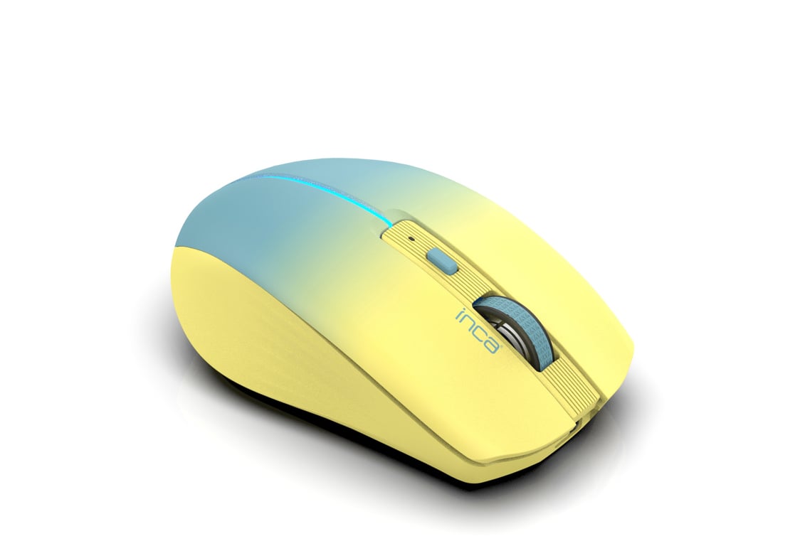 Inca IWM-511RS souris Bureau Droitier RF Wireless + Bluetooth + USB Type-C Optique 1600 DPI - Neuf