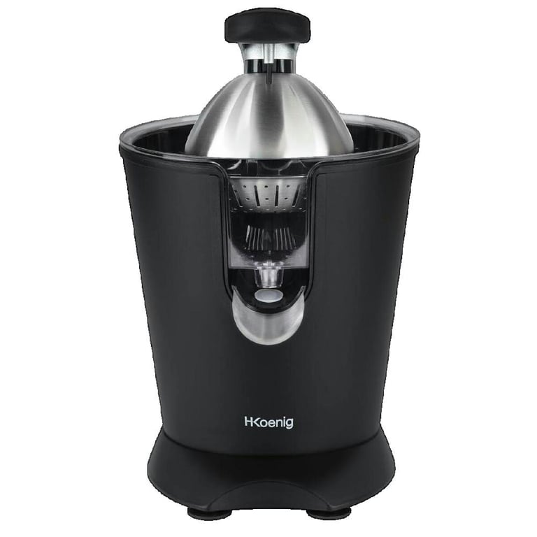 Presse-agrumes électrique H.Koenig 160 W Noir mat et acier inoxydable - Neuf