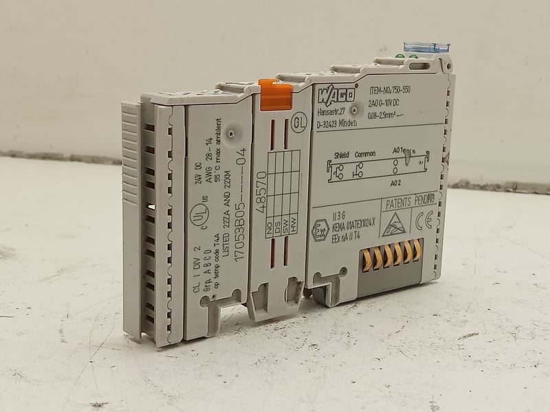 750-550 Wago 2-Channel Analog Output module for KBA