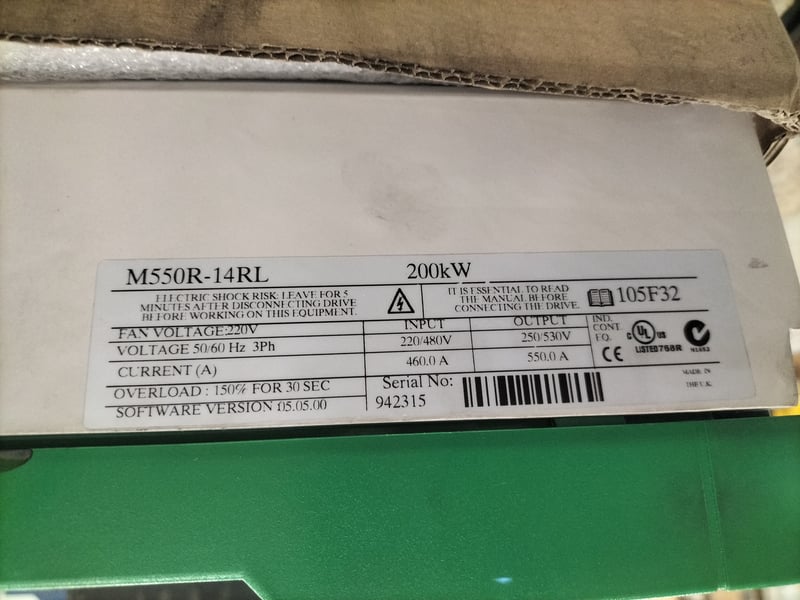 M550R-14RL Control Techniques Variable Frequency Drive