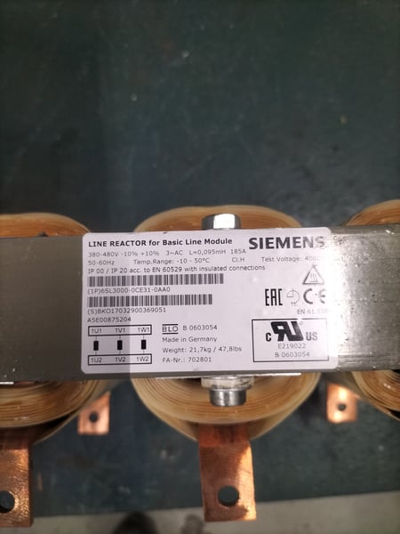 6SL3000-0CE31-0AA0 Siemens Line Reactor for Basic Line Module