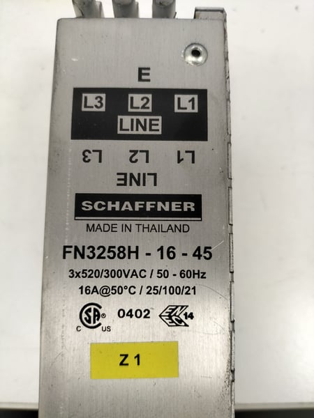 FN3258H-16-45 Schaffner Three-Phase Power Line Filter
