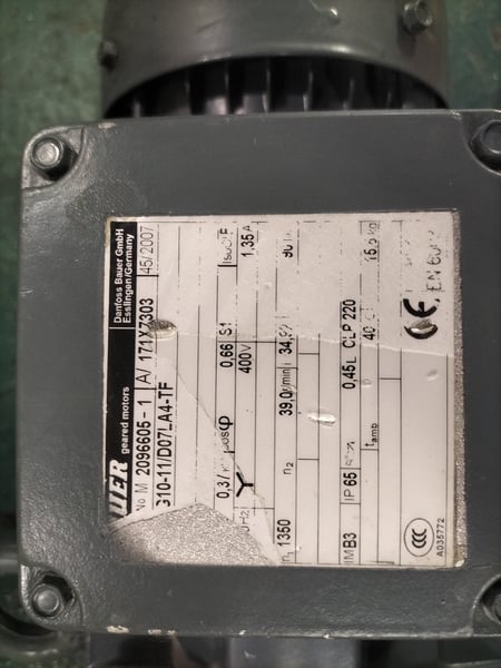 BF10-11/D07LA4-TF Danfoss Bauer Geared Motor
