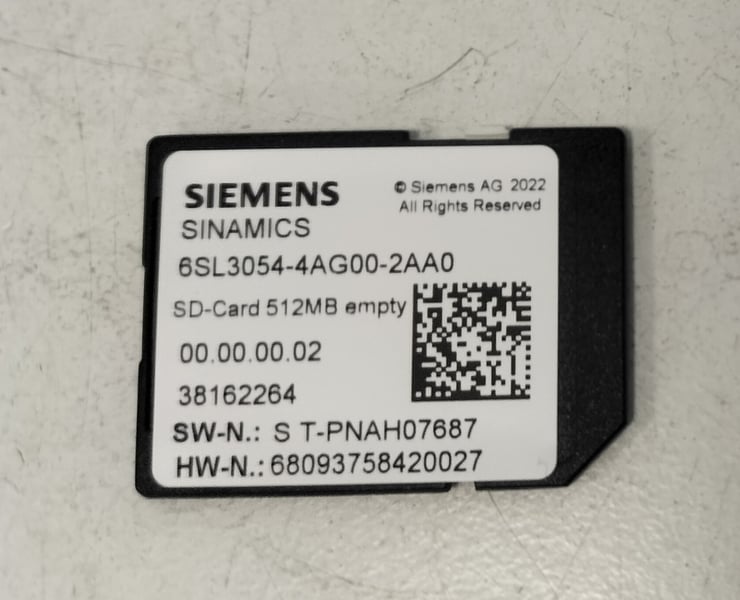 6SL3054-4AG00-2AA0 Siemens Sd-Card 512MB Empty