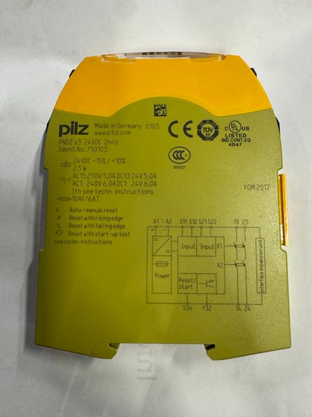 750103 Pilz PNOZ S3 24VDC 2n/o