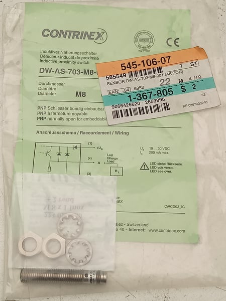 DW-AS-703-M8-001 Contrinex Sensor