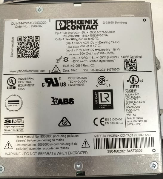 2904602 Phoenix Contact Power supply