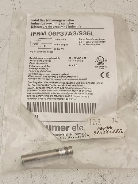 IFRM 0SP37A3/S35L Baumer Inductive Proximity Switches