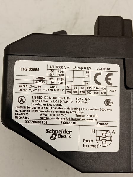 LR2 D3555 Schneider Electric Overload Relay