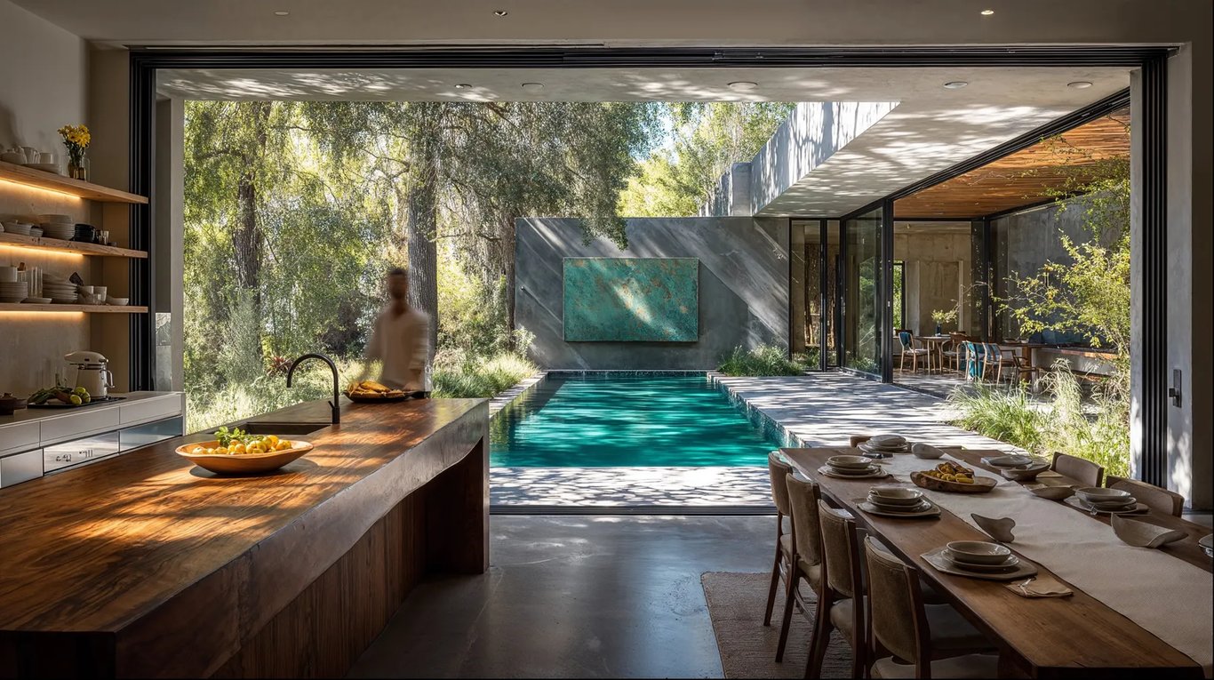 Original Midjourney render: Kitchen and dining
