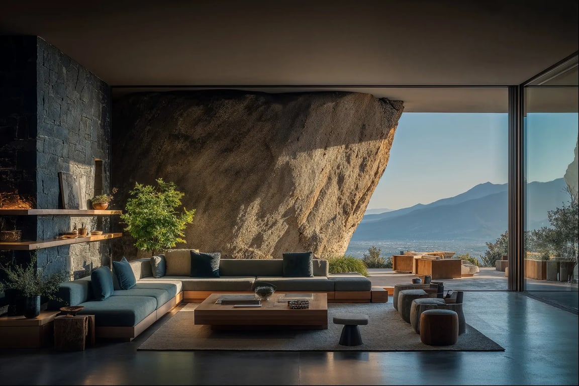 Original Midjourney render: Living room