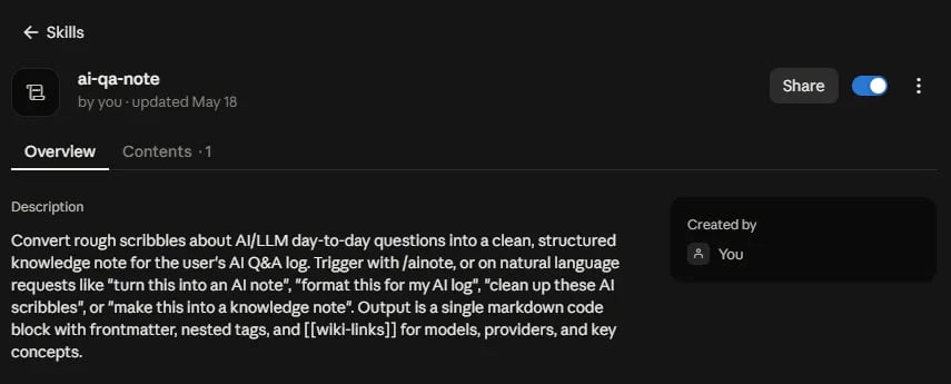 AI Q and A knowledge capture skill