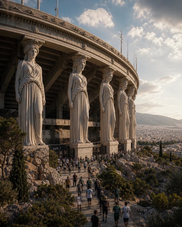 Caryatid stadium — architectural concept study