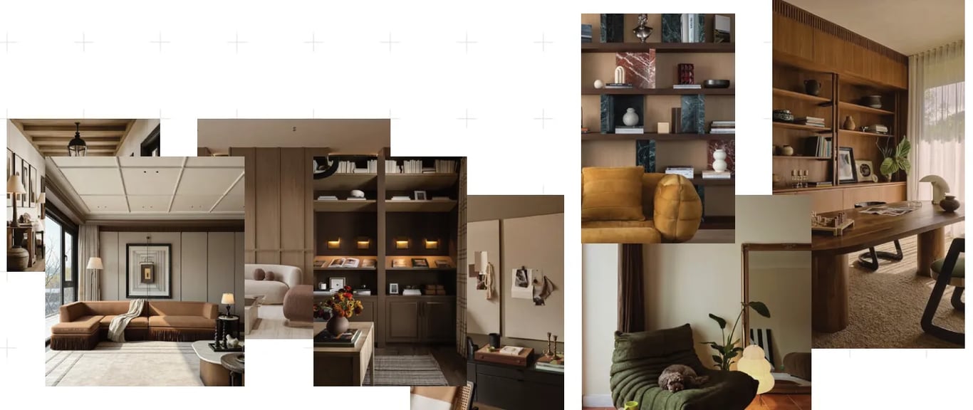 Collage of interior reference photographs