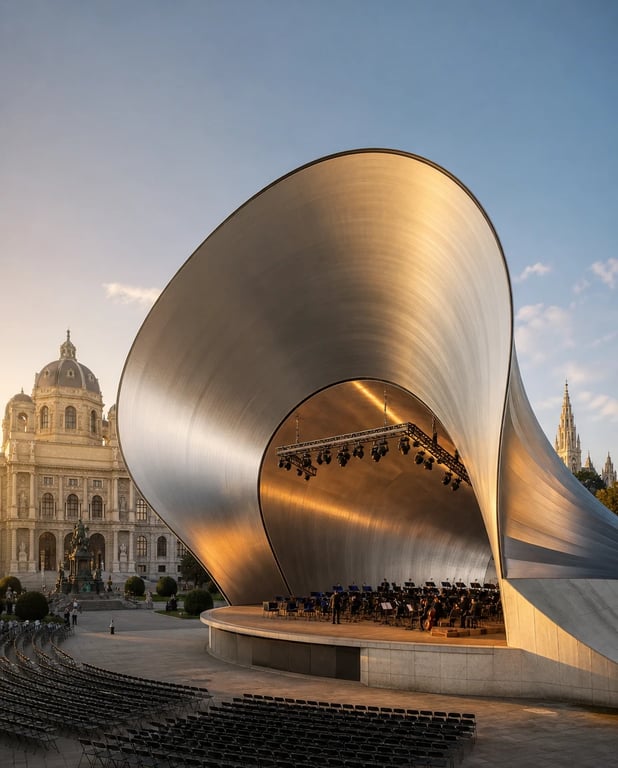 Vienna concert shell — architectural concept study
