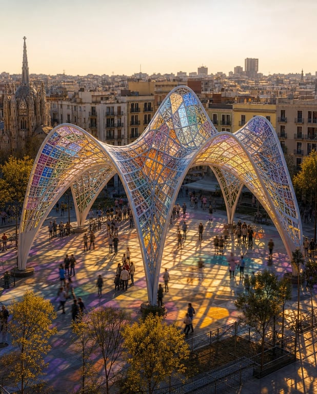 Catenary energy pavilion — architectural concept study