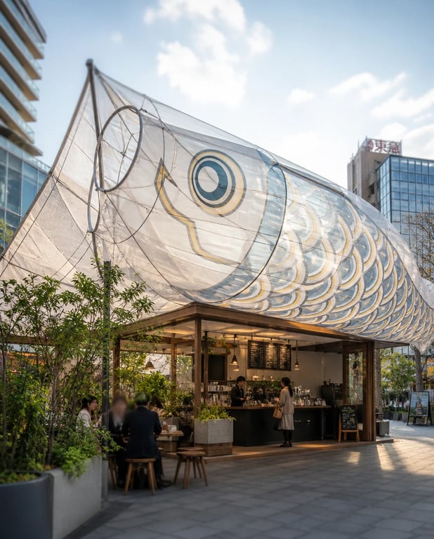Koinobori Float — architectural concept study