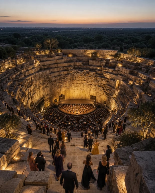 Limestone amphitheatre — architectural concept study