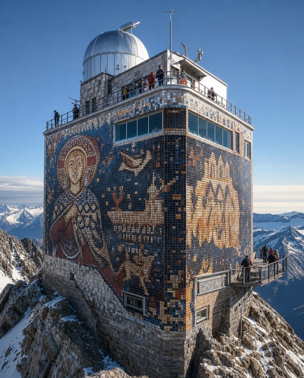 Mosaic alpine observatory — architectural concept study