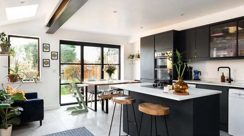 Modern dark kitchen