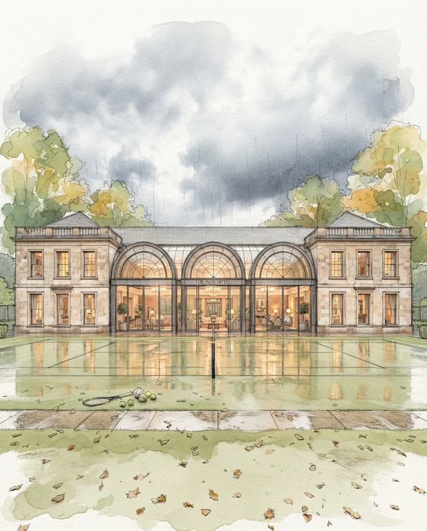 Watercolour of the same orangery
