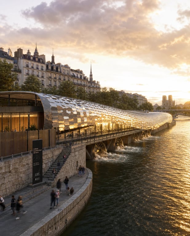 Seine river gallery — architectural concept study