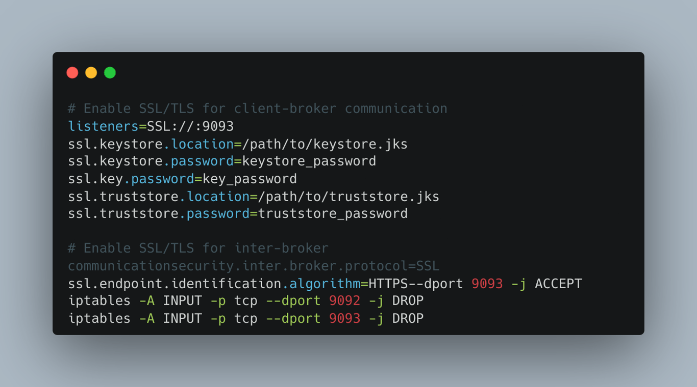 Enable SSL/TLS for client-broker communication