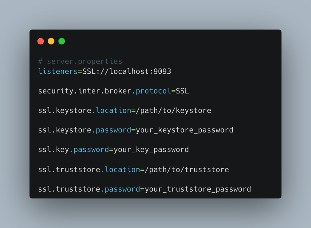 SSL/TLS encryption configuration example