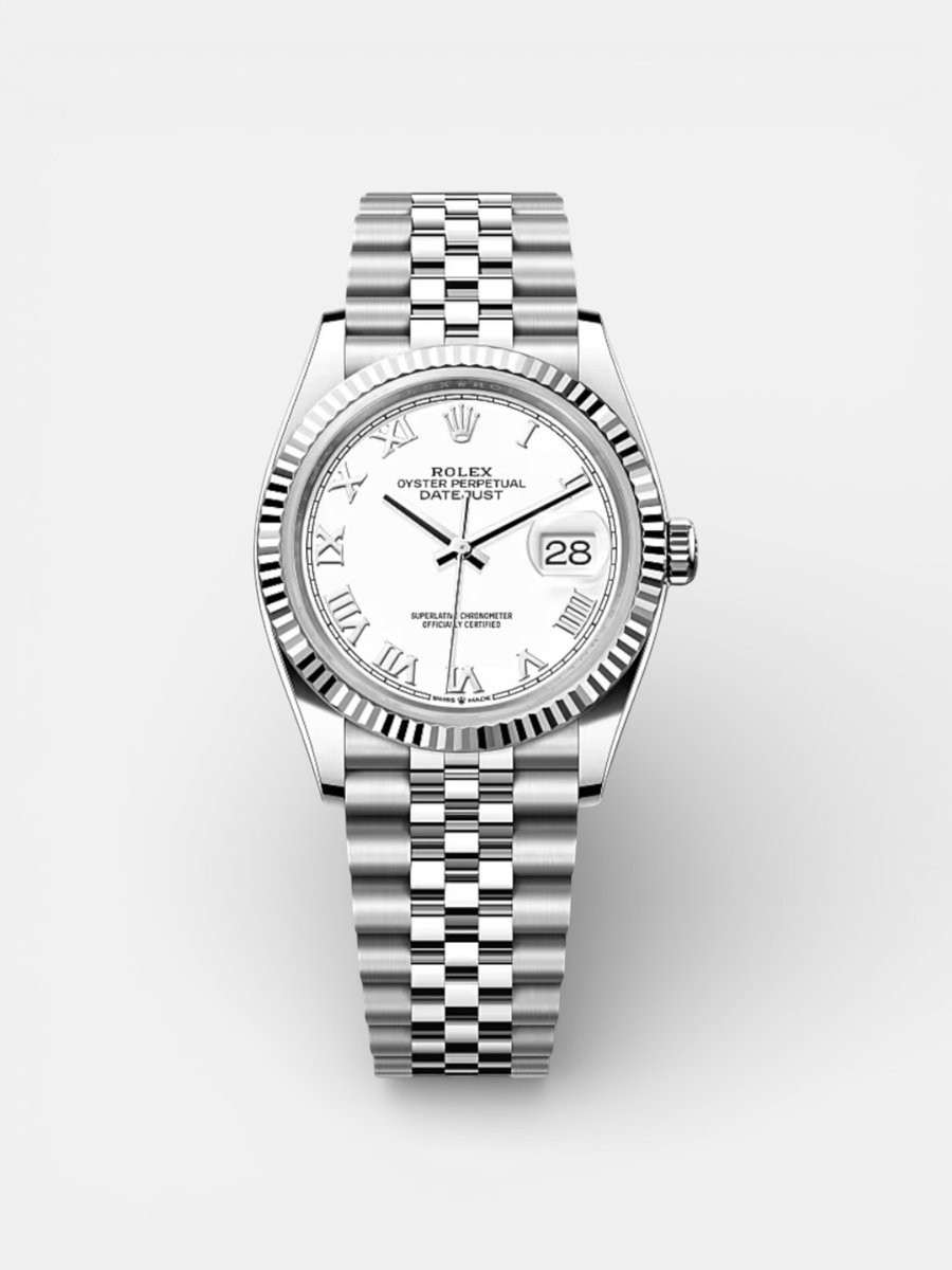 Rolex Dayjust 36 126234 White Roman Dial