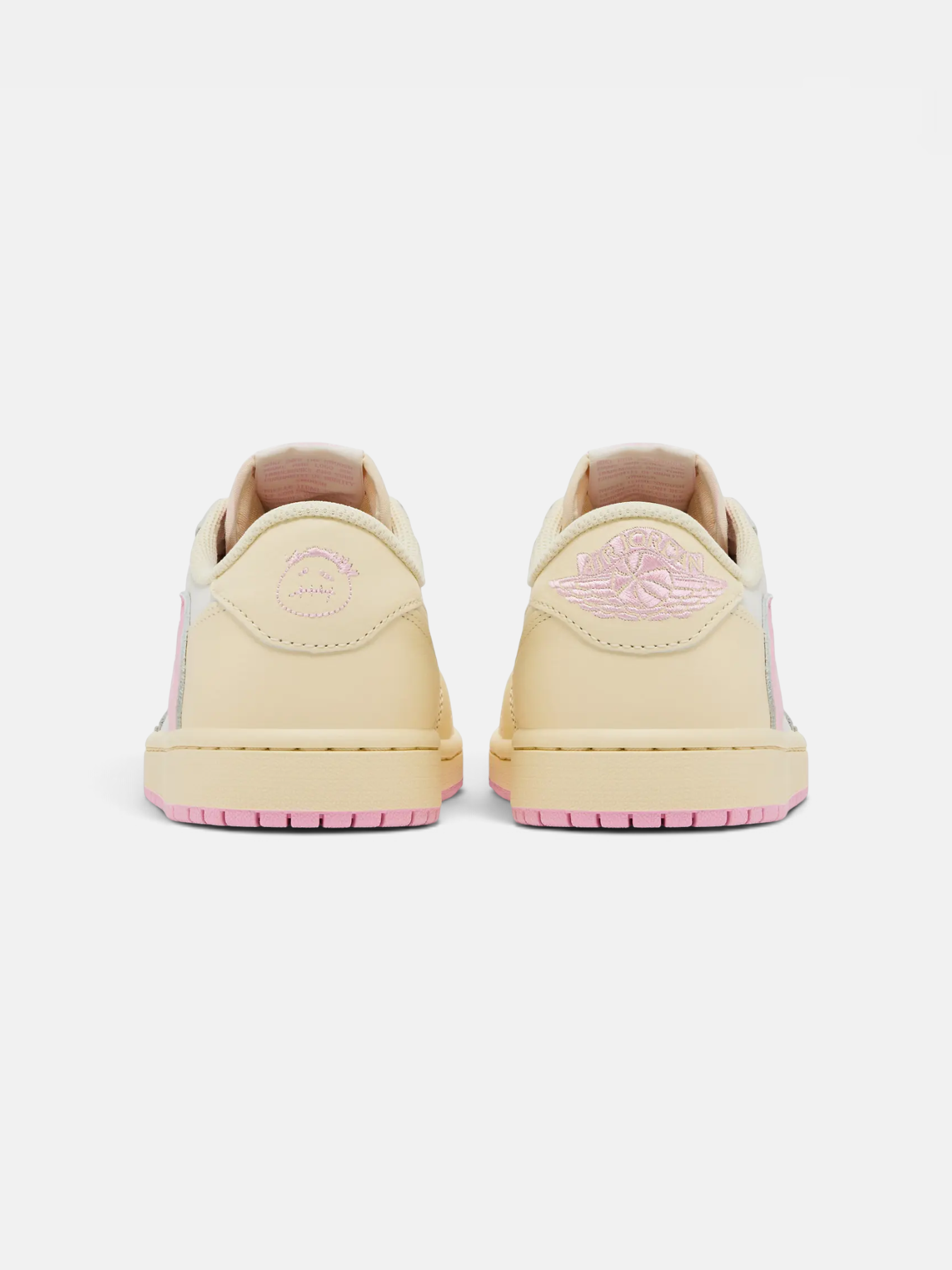 Travis Travis Scott x Air Jordan 1 Retro Low Shy Pink – back view in premium quality with AA+ craftsmanship