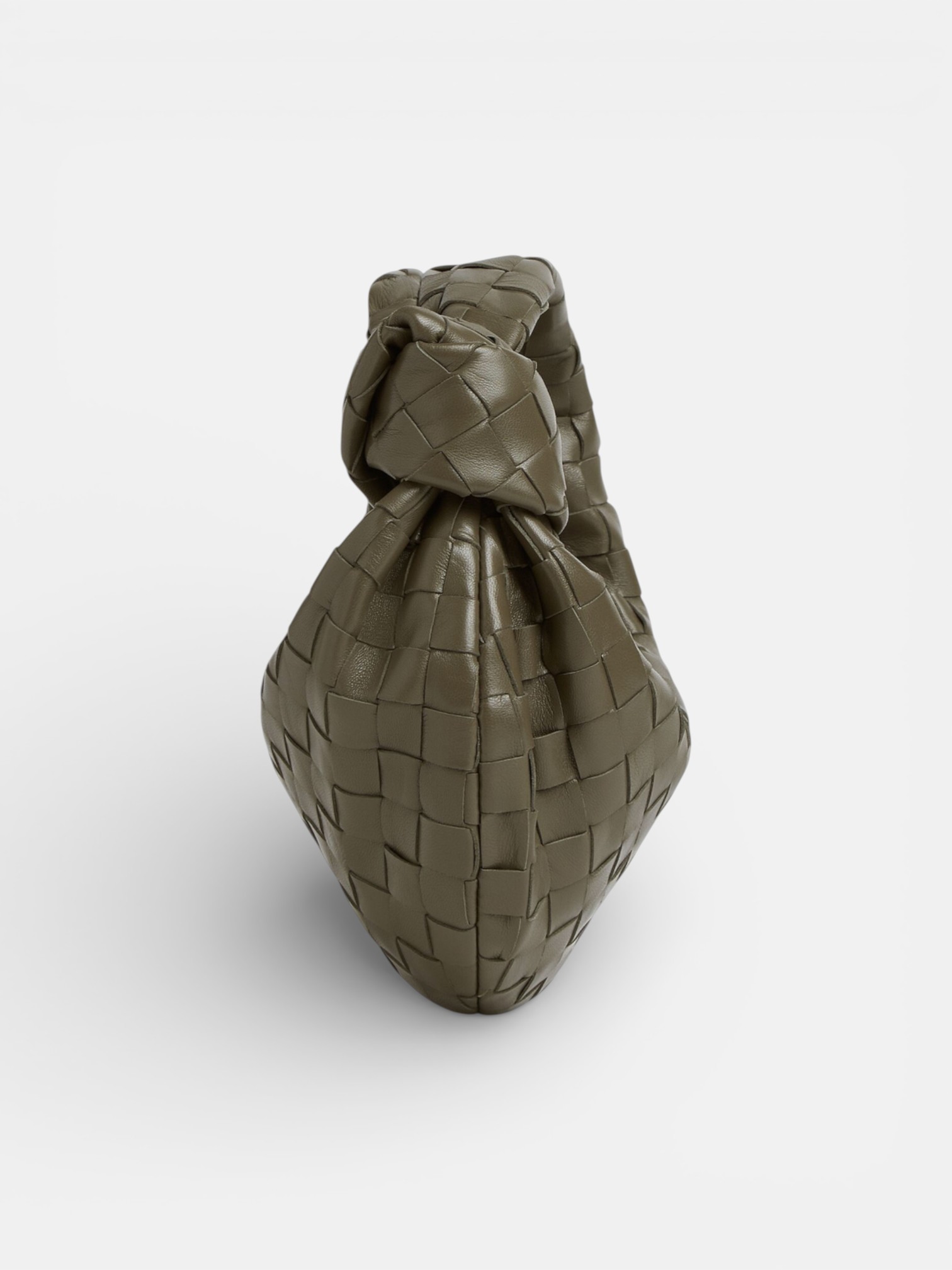 Bottega Bottega Veneta Mini Jodie Dark Green – close-up detail view in premium quality with AA+ craftsmanship