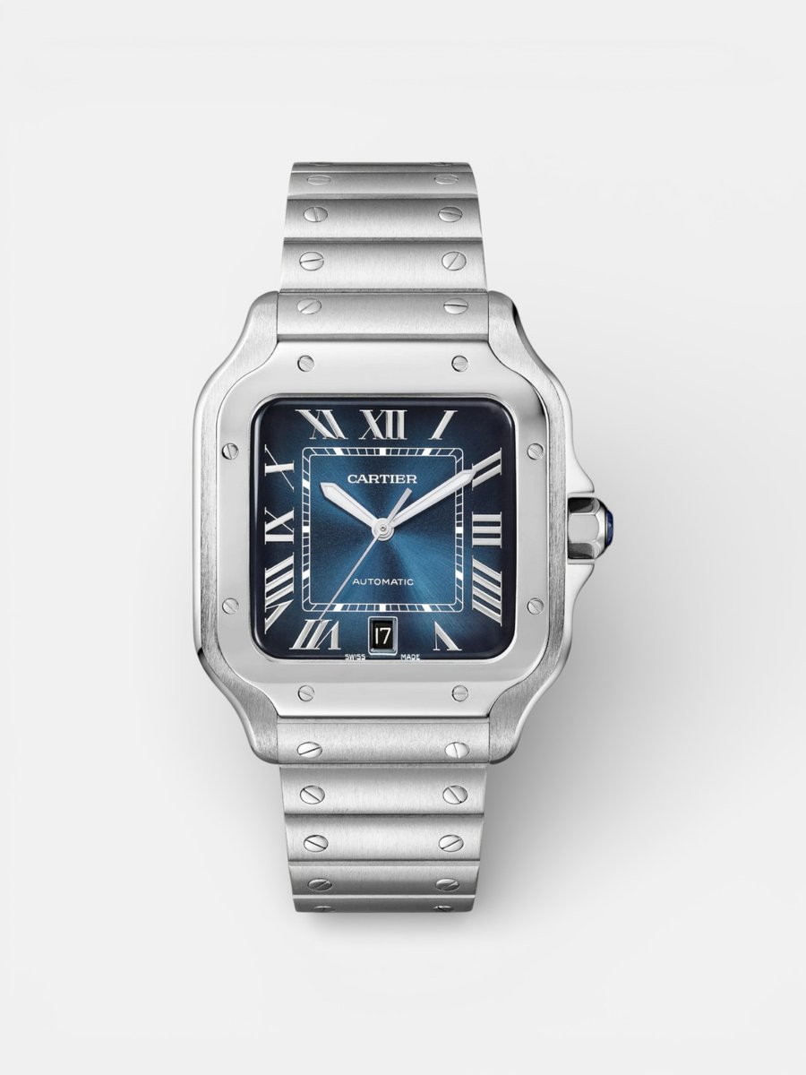 Cartier Santos Watch Blue Dial