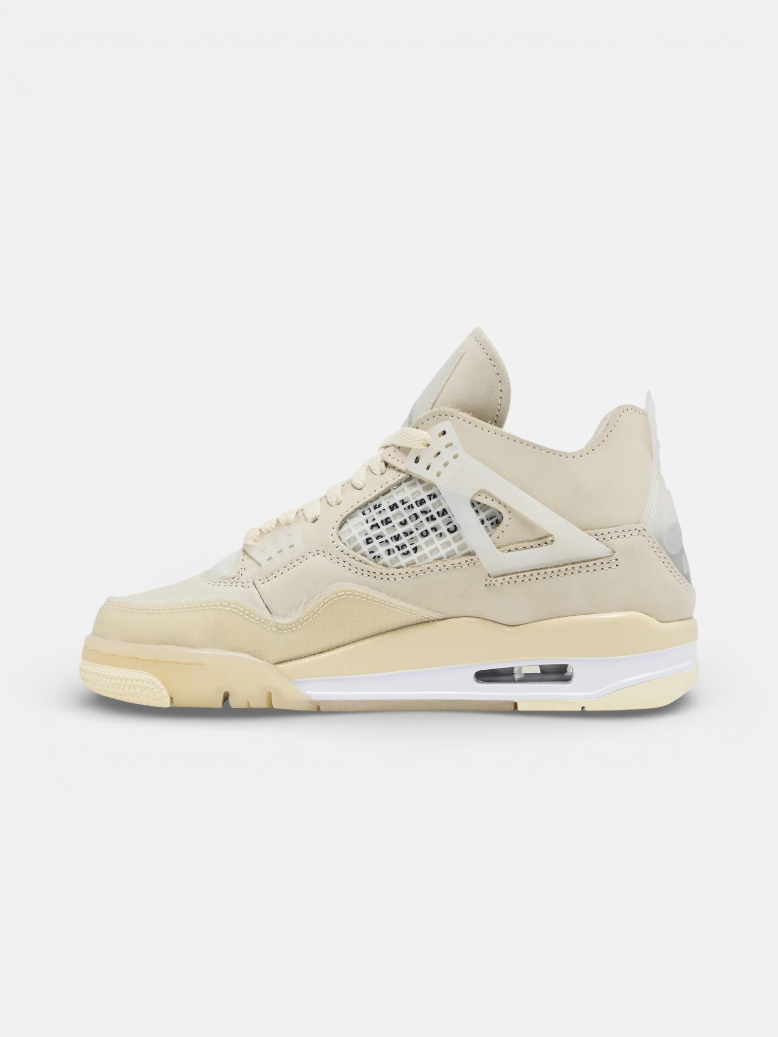 Jordan Jordan 4 Retro Off-White Sail – close-up detail view in premium quality with AA+ craftsmanship