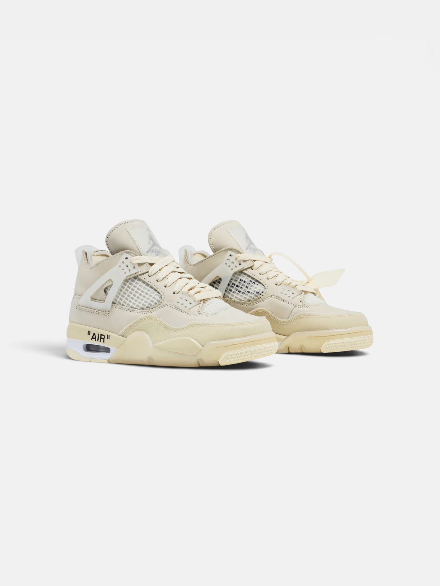 Jordan Jordan 4 Retro Off-White Sail – detail view in premium quality with AA+ craftsmanship