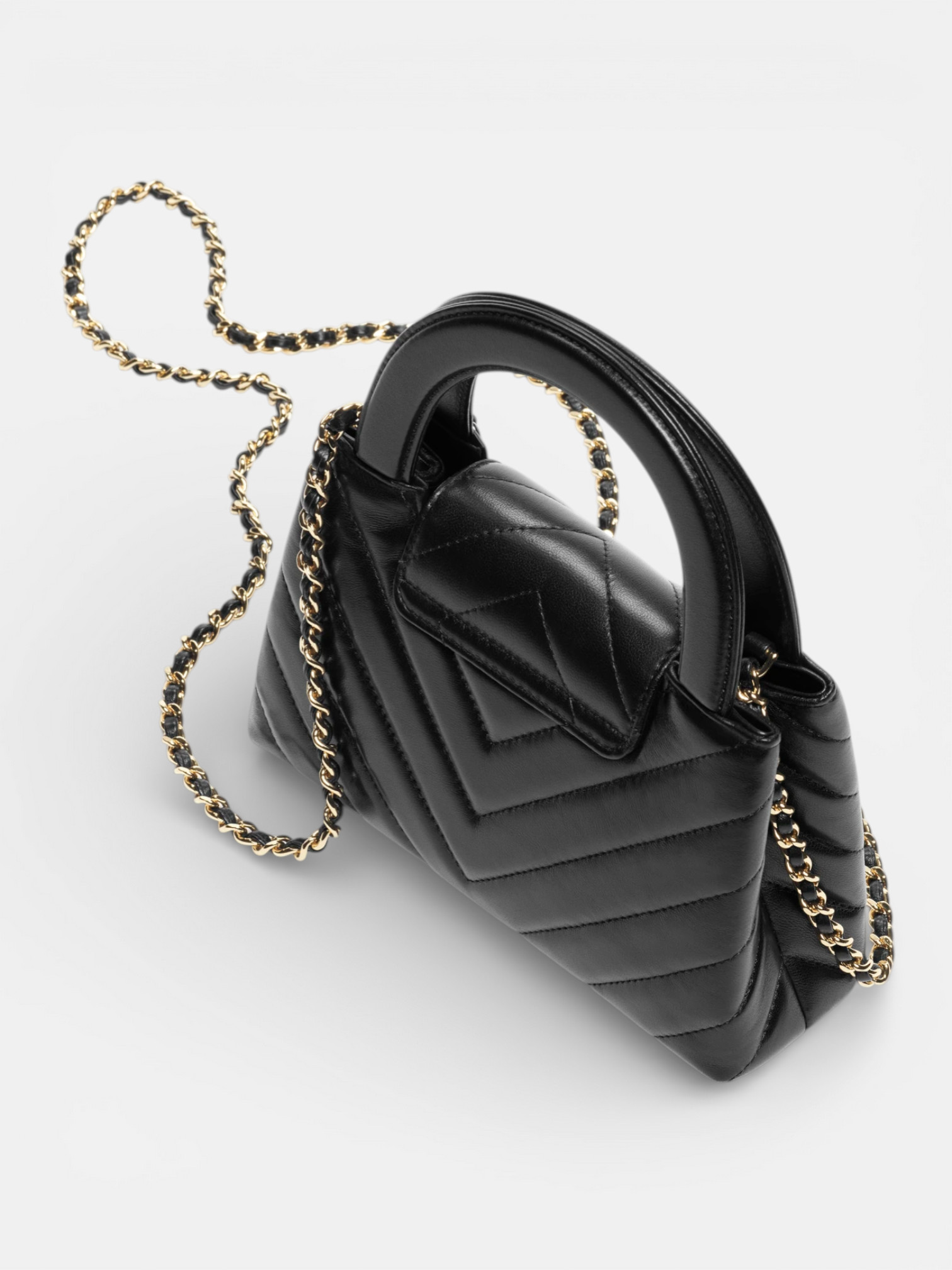 Chanel Chanel Mini Shopper Lambskin – back view in premium quality with AA+ craftsmanship