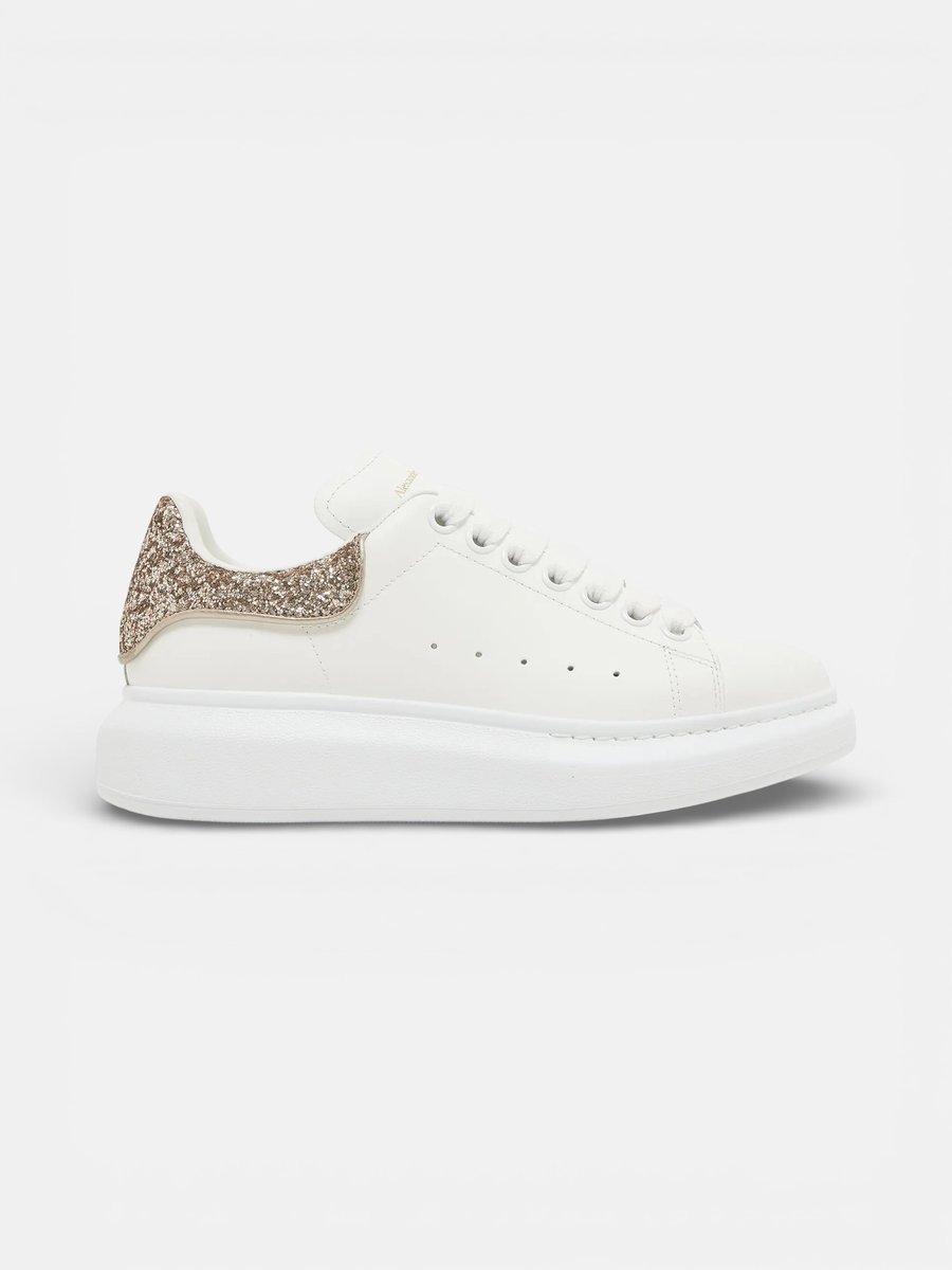 Alexander McQueen Sneaker White Calico Glitter
