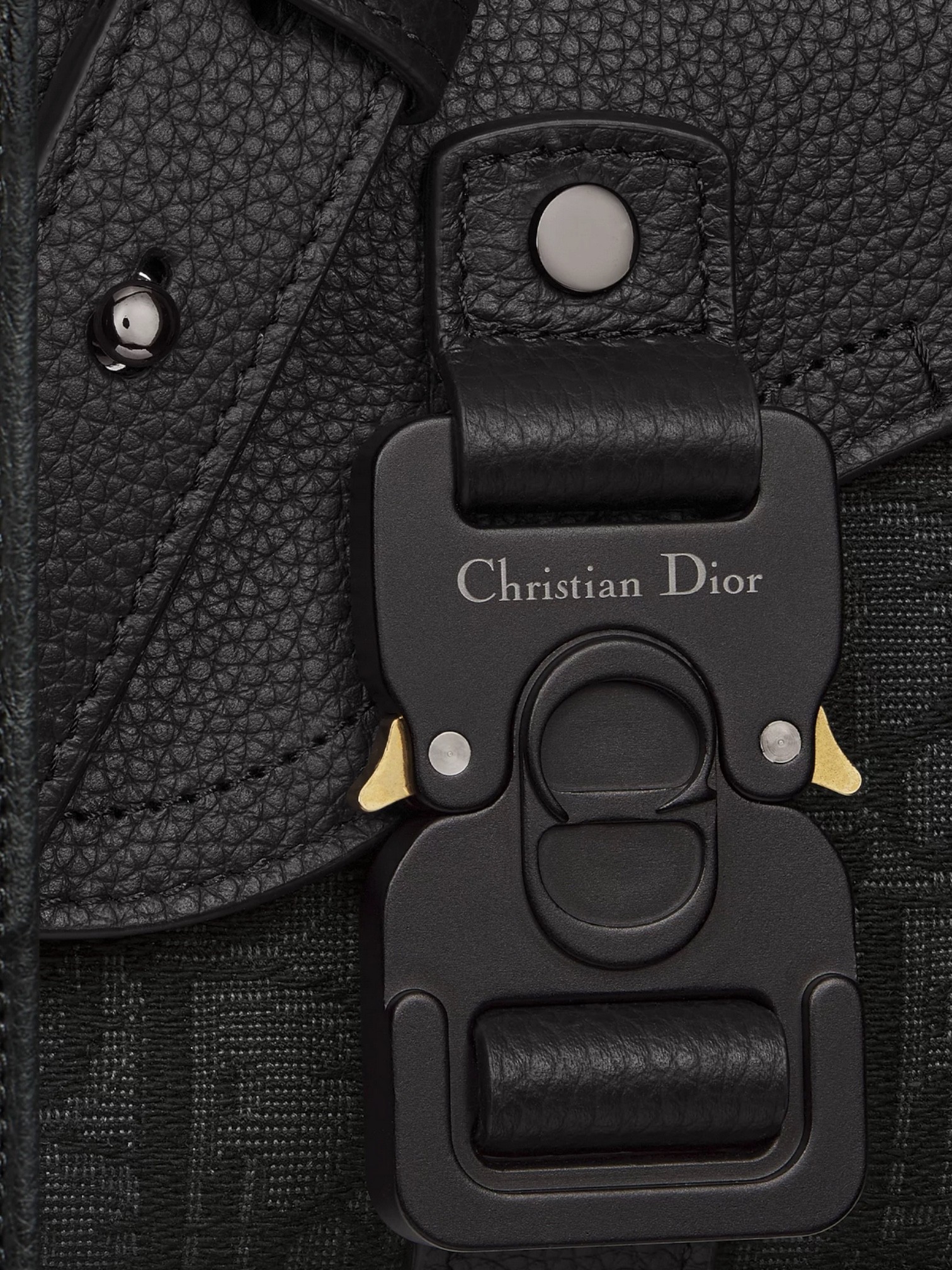Dior Dior Mini Daily Messenger Bag Black – detail view in premium quality with AA+ craftsmanship