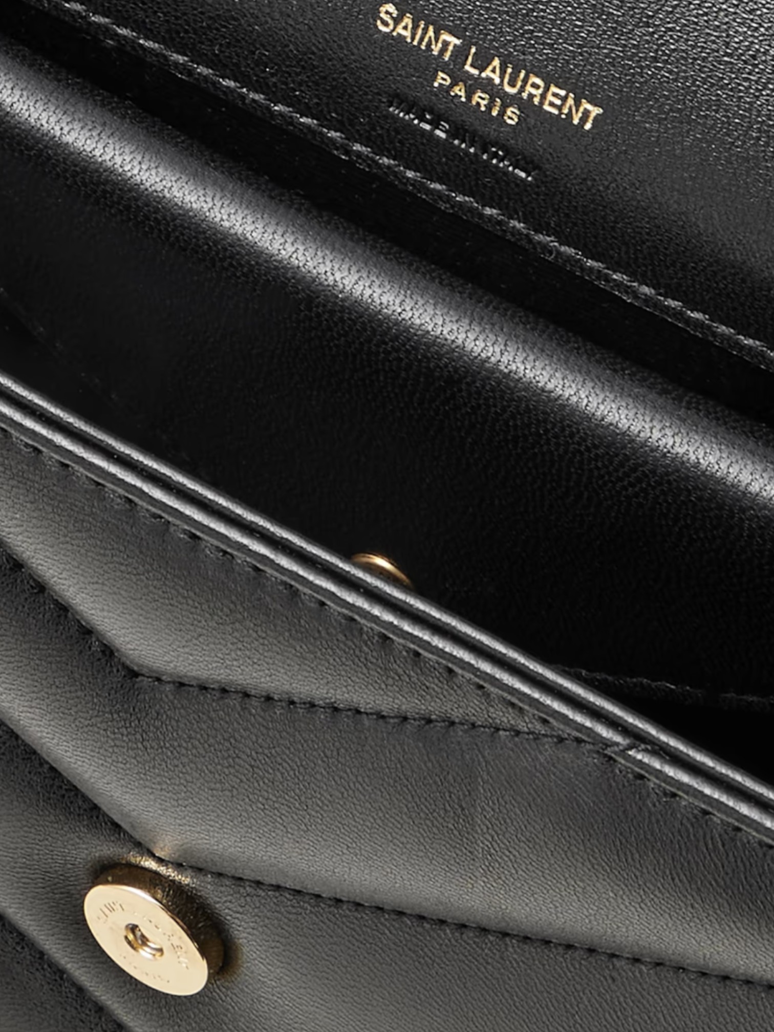 YSL LouLou Small in Black, Material Detail